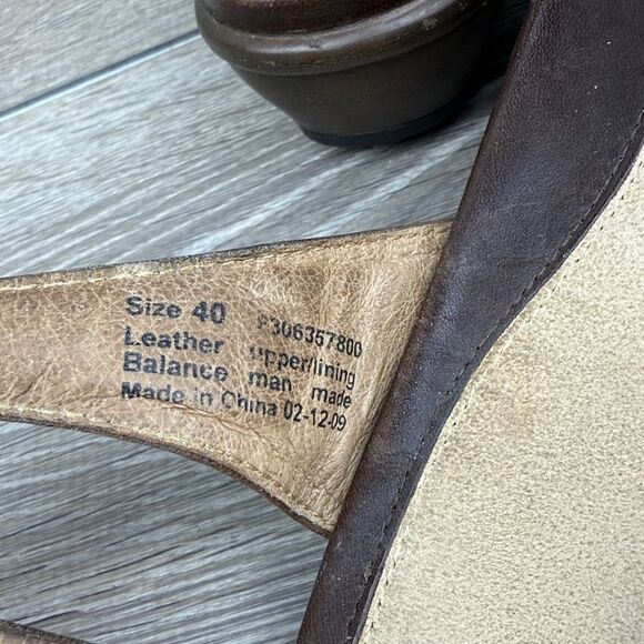 Dansko Caroline Women’s Sz 9.5-10/EU 40 Brown Leather Slingback Floral Sandals - Picture 6 of 10